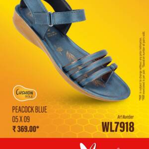WALKAROO- LADIES SANDAL- PEACOCK BLUE- br>WL7918