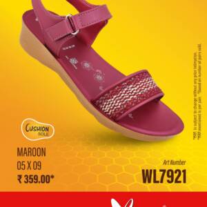 WALKAROO- LADIES SANDAL- MAROON- br>WL7921