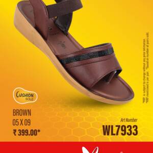 WALKAROO- LADIES SANDAL- BROWN- br>WL7933