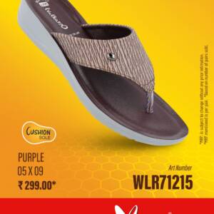 WALKAROO- LADIES SLIPPER-PURPLE- br>WLR71215