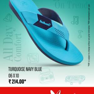 WALKAROO MEN SLIPPER WC4805 <br> BLUE (6X10)