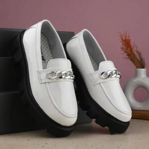 VADAL- WOMEN LOAFERS-WHITE- <br>VDL_024