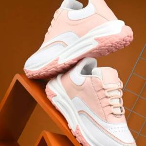 VADAL- WOMEN SNEAKERS-WHITE/PEACH- <br>VDL_046