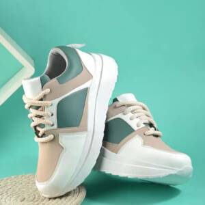 VADAL- WOMEN SNEAKERS-WHITE/GREEN- <br>VDL_071