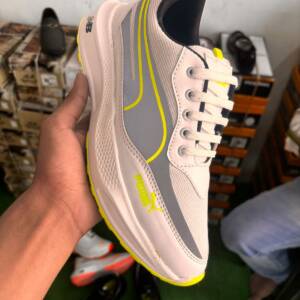 KENSOLE PUMA-MEN'S SPORTS-WHT/GRY/YELLOW<br>PM_003(6X9)