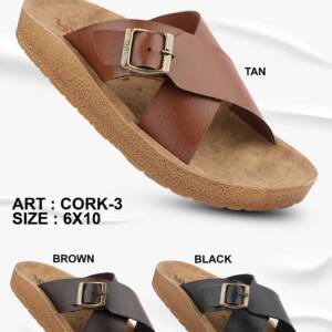 AVIUM -MEN'S SLIPPER-<br>CORK-3 (6X10)