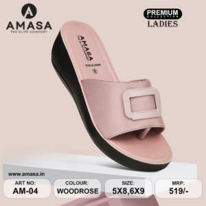 AMASA-WOMEN SLIPPER-WOOD ROSE-<br> AM-04