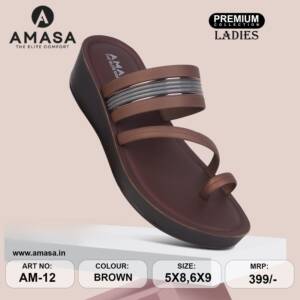 AMASA-WOMEN SLIPPER-BROWN-<br> AM-12