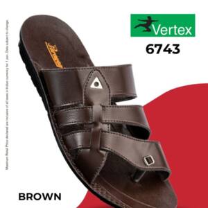 PARAGON-MEN SLIPPER-BROWN-<br>6743 (6X10)