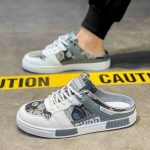 BLUE POP-MEN'S SNEAKER-WHITE/GRY-<br>BP-001