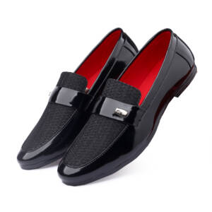 WALKAROZ-MEN LOAFER-BLACK-<br>WK 022