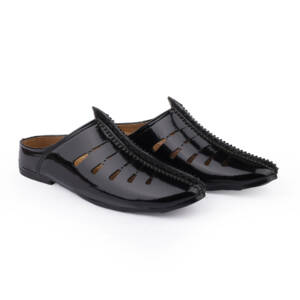 WALKAROZ-MEN LOAFER-BLACK-<br>WK 019