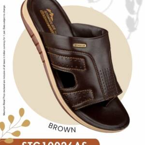 PARAGON STIMULUS-MEN'S SLIPPER-BROWN-<br>STG 10026 AS