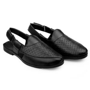 WALKAROZ-MEN SANDAL-BLACK-<br>WK 028