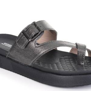 ONSOLE-WOMEN SLIPPER- SILVER/BLK-<br>PETRA