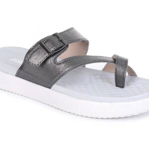 ONSOLE-WOMEN SLIPPER- SILVER/WHT-<br>PETRA