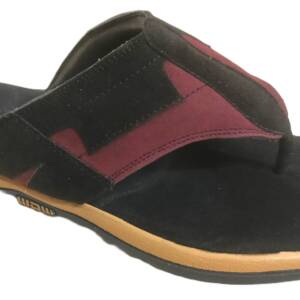 VINTAGE-MEN SLIPPER-BLK/MAHROON-<br>FINE-01 (7X10)