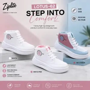 ZIPLITE -WOMEN SNEAKER<br>LOTUS-62