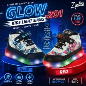 ZIPLITE -KIDS SHOES<br>GLOW-201