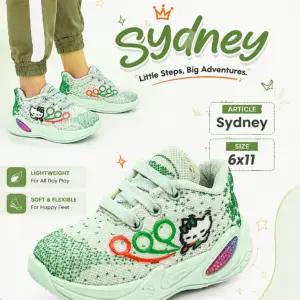 ZIPLITE -KIDS SHOES<br>SYDNEY MINT (6X11)